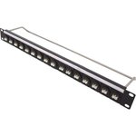 CP30180, 1U 16 Port XLR Patch Panel with M3 Holes, Loaded with LC Duplex ...