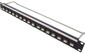 Фото 1/2 CP30180, 1U 16 Port XLR Patch Panel with M3 Holes, Loaded with LC Duplex Multimode Fibre Connectors, Black