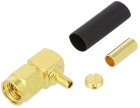 Фото 1/5 132123, RF Connectors / Coaxial Connectors SMA R/A PLUG 174 316 B7805A GOLD