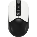 Мышь A4TECH Fstyler FB12, оптическая, беспроводная, USB, белый и черный [fb12 panda]