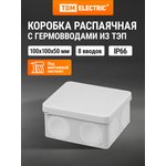 SQ1401-2513, Desoldering box, two-component, OP 100x100x50 mm, IP66, 8 in., grey