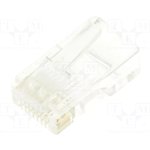 C0021-88RANJ40R, Вилка; RJ45; PIN: 8; Кат: 6; не экранированный, переходник; позолота
