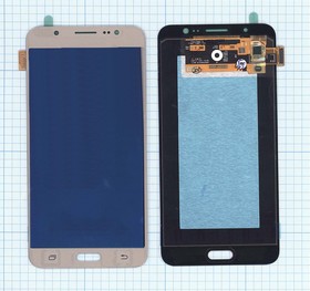 Дисплей (экран) в сборе с тачскрином для Samsung Galaxy J7 (2016) SM-J710F золотистый (Premium LCD)