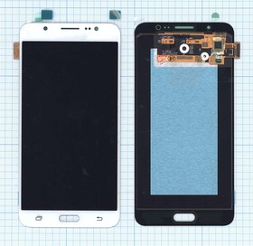 Дисплей (экран) в сборе с тачскрином для Samsung Galaxy J7 (2016) SM-J710F белый (Premium LCD)