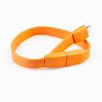 USB кабель для Apple iPhone, iPad, iPod 8 pin плоский (браслет) оранжевый ...