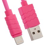 USB кабель для Apple iPhone, iPad, iPod 8 pin розовый, европакет LP
