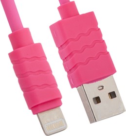 USB кабель для Apple iPhone, iPad, iPod 8 pin розовый, европакет LP