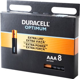 Фото 1/4 DURACELL OPTIMUM LR03 BL8, Элемент питания