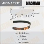 4PK-1000, Ремень поликлиновой 4PK1000 Masuma