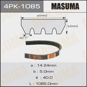 Фото 1/2 4PK-1085, Ремень поликлиновой 4PK1085 Masuma