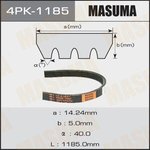 4PK-1185, Ремень ручейковый MASUMA 4PK-1185
