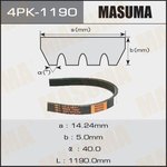 4PK-1190, Ремень поликлиновой 4PK1190 Masuma