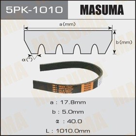 Фото 1/2 5PK-1010, Ремень поликлиновой 5PK1010 Masuma Daewoo Nexia New 08- 1.6i