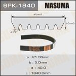 6PK-1840, Ремень поликлиновой 6PK1840 Masuma