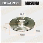 BD-4205, Диск тормозной Mazda 6 (GH) 07-13 передний 299 x 25 Masuma
