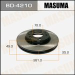 BD-4210, Диск тормозной Mazda 6 (GG, GY) 02-08 передний 283 x 25 Masuma