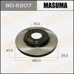 Диск тормозной передний HONDA ACCORD WAGON MASUMA BD-5207