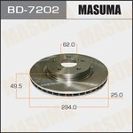 BD-7202, Диск тормозной Suzuki Grand Vitara II 05-12 передний 294 x 25 MASUMA