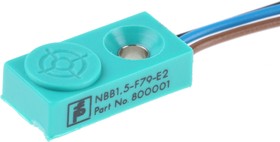 Фото 1/2 NBB1,5-F79-E2, Inductive Block-Style Proximity Sensor, 1.5 mm Detection, PNP Output, 5 30 V dc, IP67