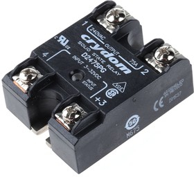 Фото 1/6 D2475PG, Sensata Crydom 1 240 VAC Series Solid State Relay, 75 A Load, Panel Mount, 280 V rms Load, 32 V Control