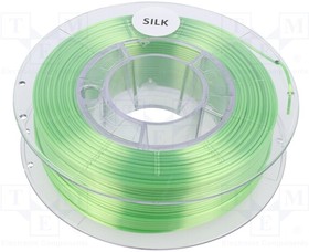 SILK 1,75 BRIGHT GREEN 0,33, Филамент: SILK; O: 1,75мм; зеленый (светлый); 225-245°C; 330г