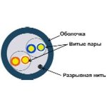 Кабель информационный Lanmaster TWT-5EUTP2-GY кат.5 UTP 2 пары 24AWG PVC ...