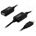 UA0143, Кабель USB USB 1.1,USB 2.0 гнездо USB A,вилка USB A 10м