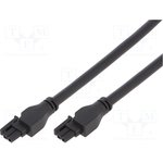 245132-0210, Rectangular Cable Assemblies MICROFIT 2CKT CBL AY DR OVERMOLDED 1M BLK