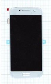 Фото 1/2 Дисплей (экран) в сборе с тачскрином для Samsung Galaxy A3 (2017) SM-A320F голубой (Premium SC LCD)