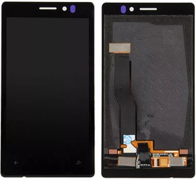 Дисплей (экран) в сборе с тачскрином для Nokia Lumia 925 черный AAA