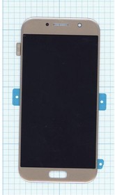 Фото 1/2 Дисплей (экран) в сборе с тачскрином для Samsung Galaxy A5 (2017) SM-A520F золотистый (Premium SC LCD)