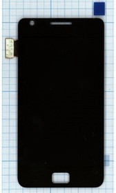 Фото 1/2 Дисплей (экран) в сборе с тачскрином для Samsung Galaxy S2 GT-I9100, Galaxy S2 Plus GT-I9105 черный