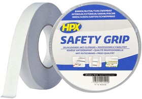 Фото 1/4 Лента безопасности SAFETY GRIP 25мм х 18м полупрозрачная, РОЗ, шт