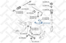 52-71012-SX, 52-71012-SX_опора шаровая верхняя!\ Mazda 6 GG/GY all 02