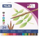 Карандаши цветные Milan, 24 цв., 6-гран., в металл. упак., 80058