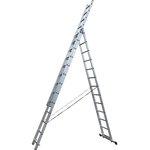 Универсальная усиленная трехсекционная лестница 13 ступеней ALP313
