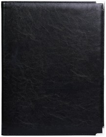 Адресная папка А4, кожзам, металлические уголки, черный 284776