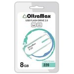 OM-8GB-220-Light green, USB Flash накопитель 8Gb OltraMax 220 Light Green