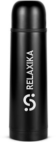 Фото 1/10 R101.500.2, Термос Relaxika 101 (0,5 литра), черный (стикерпак "Красоты России")