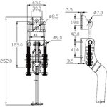 Стяжной сверхмощный замок GH-40341 цинк, ручка прорезиненная J40341