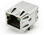 JXD1-0009NL, Modular Connectors / Ethernet Connectors 100BaseTX 1x1 Tab Up Grn/Ylw LEDs PoE