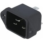 Plug C20, 3 pole, screw mounting, plug-in connection, black, PX0596/63
