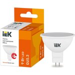 LLE-MR16-9-230-30-GU5, Лампа LED MR16 софит 9Вт 230В 3000К GU5.3 IEK