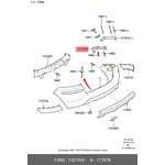 1307900, Кронштейн заднего бампера левый