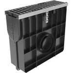 Pro DN100 Series sand trap with polyamide grate, Class C250 with polyamide ...