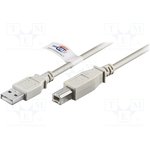 50831, Кабель USB 2.0 вилка USB A,вилка USB B 2м серый