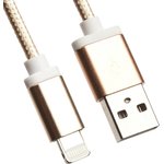 Автомобильная зарядка металлическая с кабелем для Apple 8 pin + 2 USB выхода ...