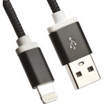 Автомобильная зарядка металлическая с кабелем для Apple 8 pin + 2 USB выхода ...