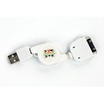 USB Дата-кабель для Apple 30 pin провод рулетка, без упаковки