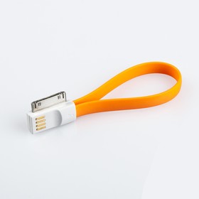 Фото 1/3 USB Дата-кабель на магните для Apple 30 pin, оранжевый, коробка